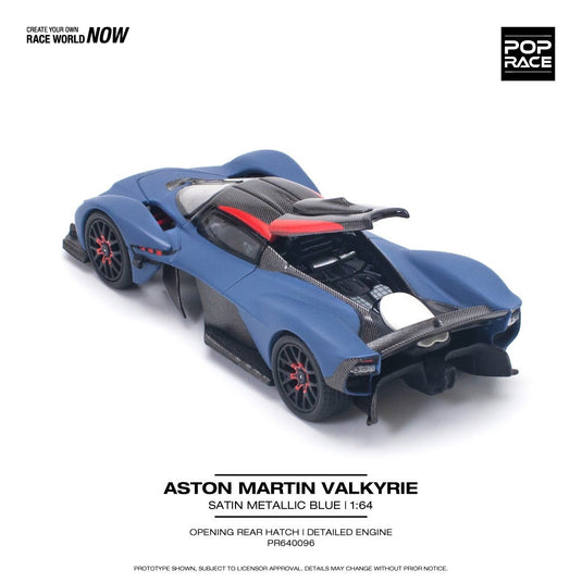 Aston Martin Valkyrie Blue POP RACE 1:64