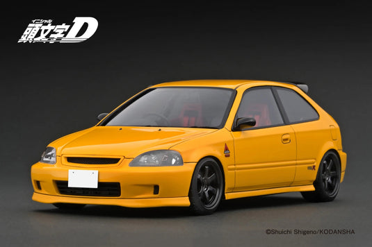 HONDA CIVIC (EK9) Type R YELLOW (INITIAL D) IGNITION MODEL 1:18