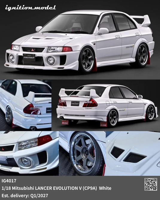 MITSUBISHI LANCER EVOLUTION V (CP9A) BLANC IGNITION MODEL 1:18