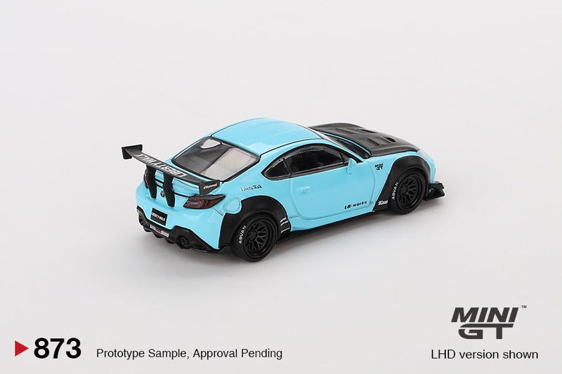 Laad de afbeelding in de Gallery-viewer, Toyota GR86 LB WORKS BLAUW 2024 (LHD) MINI GT 1:64
