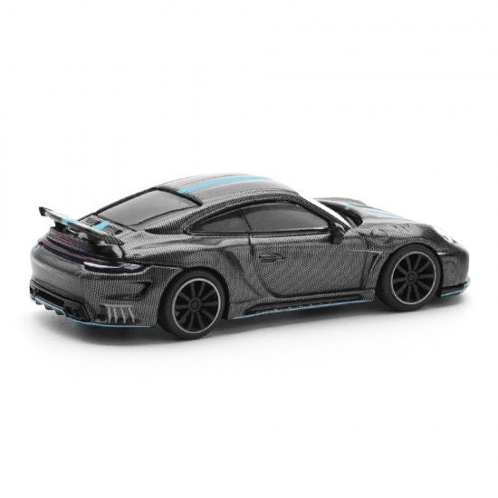 Load image into Gallery viewer, Porsche 992 Stinger GTR Carbon Edition *Blueline* Anthracite POP RACE 1:64
