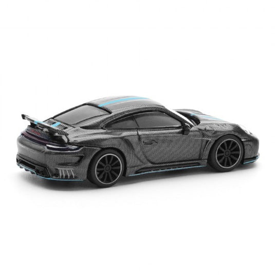 Porsche 992 Stinger GTR Carbon Edition *Blueline* Anthracite POP RACE 1:64