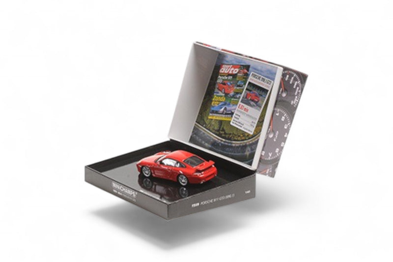 Load image into Gallery viewer, Porsche 911 GT3 1999 RED SPECIAL BOX ‼️LIMITED EDITION 525 pieces‼️ MINICHAMPS 1:43
