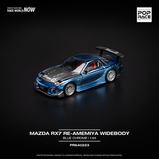 MAZDA RX7 RE-AMEMIYA WIDEBODY BLEU POP RACE 1:64
