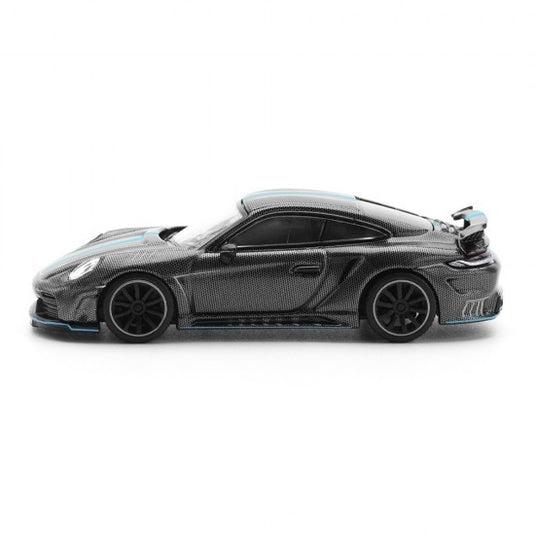 Porsche 992 Stinger GTR Carbon Edition *Blueline* Anthracite POP RACE 1:64
