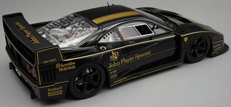 Chargez l&#39;image dans la visionneuse de la galerie, Ferrari F40 LM JPS 1996 Noir (ÉDITION LIMITÉE Nr.25/75 Avec base en cuir &amp; Case) TECNOMODEL 1:18
