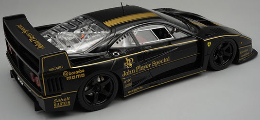 Ferrari F40 LM JPS 1996 Noir (ÉDITION LIMITÉE Nr.25/75 Avec base en cuir & Case) TECNOMODEL 1:18
