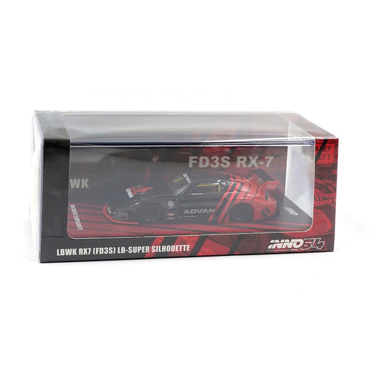 Mazda LBWK RX7 (FD3S) LB Super Silhouette *Advan Livery* Black/Red INNO64 Models 1:64