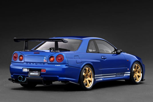 Nissan TOP SECRET 34GT-R (BNR34) Bleu IGNITION MODEL 1:18