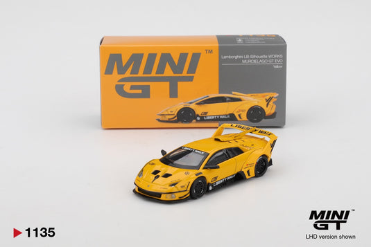 LAMBORGHINI MURCIELAGO LB- SILHOUETTE WORKS GT EVO JAUNE 2025 MINI GT 1:64