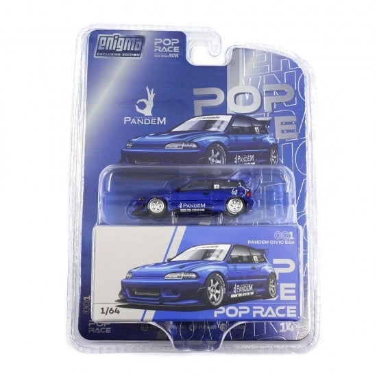 Chargez l'image dans la visionneuse de la galerie, HONDA CIVIC PANDEM EG6 v1.5 BLEU POP RACE 1:64
