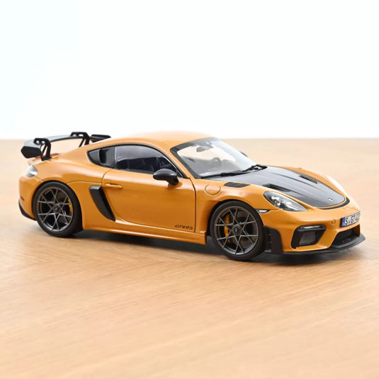 Porsche Cayman GT4 RS with pack Weissach 2023 Yellow NOREV 1:18