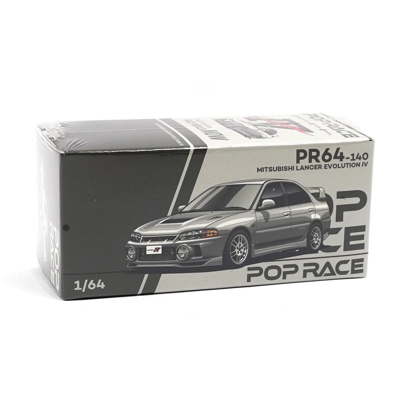 Load image into Gallery viewer, Mitsubishi Lancer Evolution IV Silver POP RACE 1:64
