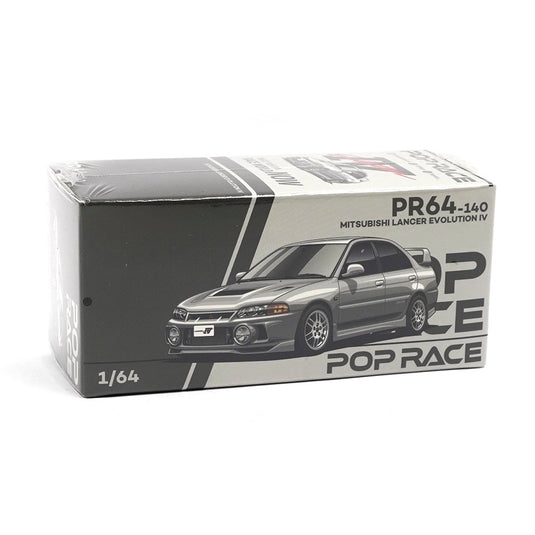 Mitsubishi Lancer Evolution IV Silver POP RACE 1:64
