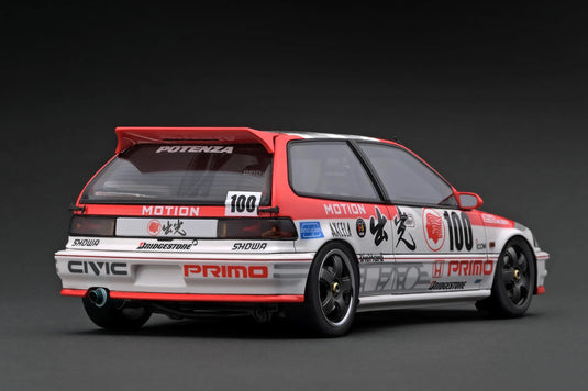 HONDA CIVIC (EF9) SIR WHITE/RED IGNITION MODEL 1:18