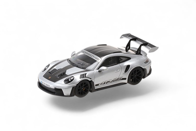 Laad de afbeelding in de Gallery-viewer, Porsche 911 (992) GT3 RS 2023 GRIJS ‼️BEPERKTE EDITIE 510 stuks‼️ MINICHAMPS 1:43
