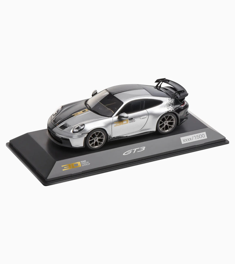 Load image into Gallery viewer, Porsche 911 GT3 30Y Supercup (Black/Grey/Gold) - LIMITED EDITION 1385/1500 pieces - PORSCHE DEALERMODEL 1:43
