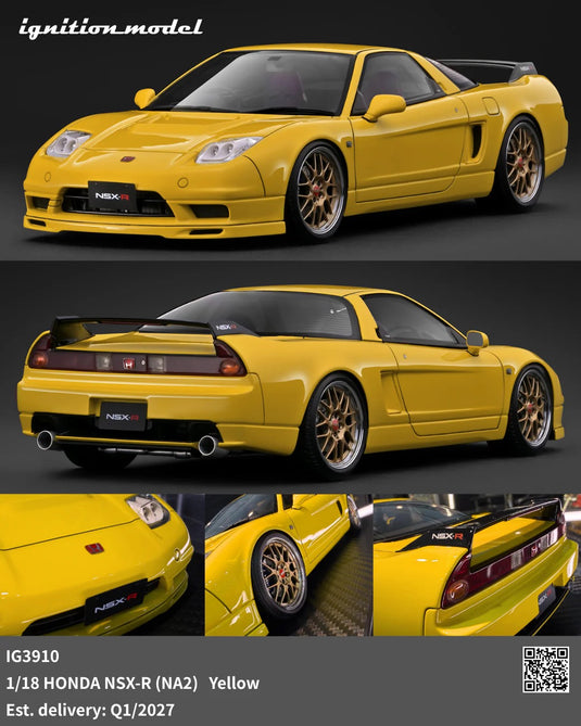 HONDA NSX-R (NA2) YELLOW IGNITION MODEL 1:18