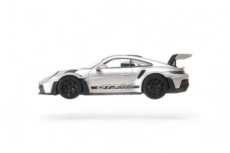 Laad de afbeelding in de Gallery-viewer, Porsche 911 (992) GT3 RS 2023 GRIJS ‼️BEPERKTE EDITIE 510 stuks‼️ MINICHAMPS 1:43
