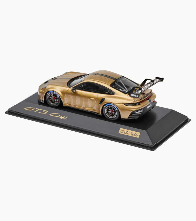 Load image into Gallery viewer, Porsche 911 GT3 CUP (992) 5000 Black/Gold - LIMITED EDITION 504/1000 pieces - PORSCHE DEALERMODEL 1:43
