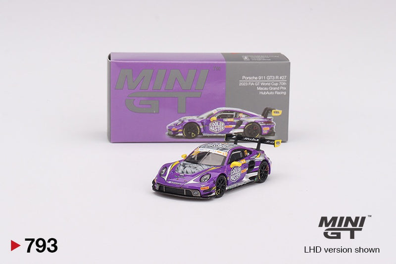 Chargez l'image dans la visionneuse de la galerie, PORSCHE 911 (992) GT3 R #27 HUBAUTO RACING 70TH MACAU GRAND PRIX 2023 MINI GT 1:64

