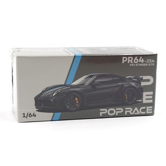 Load image into Gallery viewer, Porsche 992 Stinger GTR Carbon Edition *Blueline* Anthracite POP RACE 1:64
