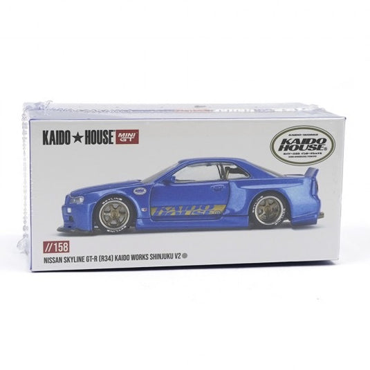 Nissan SKYLINE GT-R (R34) KAIDO*HOUSE (V2 AERO) SHINJUKU V2 1999 MINI GT 1:64