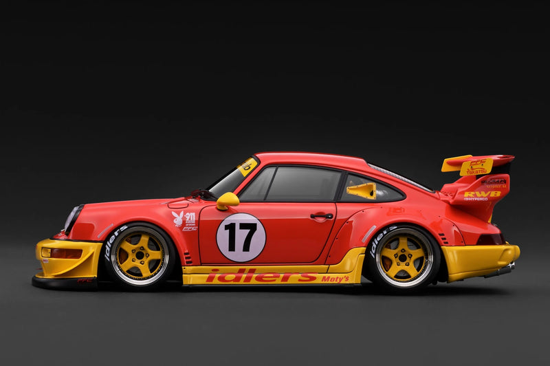 Load image into Gallery viewer, PORSCHE RWB 964 RED/YELLOW IGNITION MODEL 1:18
