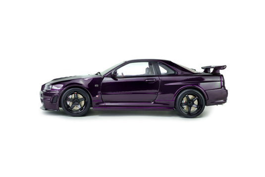 NISSAN SKYLINE (R34) GT-R Z TUNE MIDNIGHT PURPLE 1999 SOLIDO 1:18