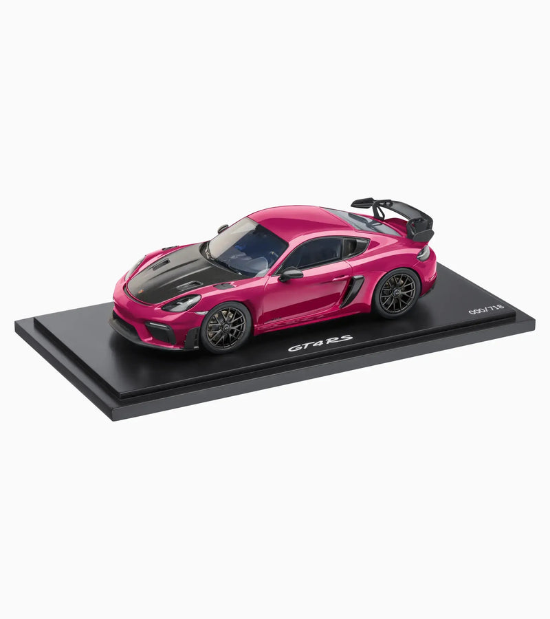 Load image into Gallery viewer, Porsche 718 CAYMAN GT4 RS (982) Purple with Case - LIMITED EDITION 661/718 pieces - PORSCHE DEALERMODEL 1:18
