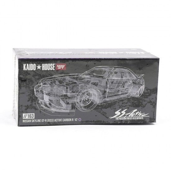 Laad de afbeelding in de Gallery-viewer, Nissan SKYLINE GT-R (R33) ACTIVE CARBON R V2 1995 Kaido*House MINI GT 1:64
