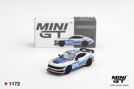 FORD MUSTANG DARK HORSE #24 ÉCOLE DE COURSE FORD PERFORMANCE 2025 MINI GT 1:64