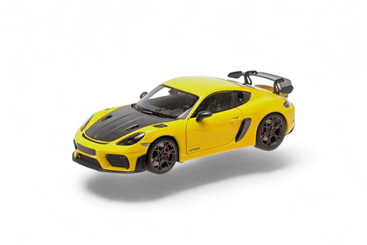 Porsche CAYMAN GT4 RS 2024 YELLOW W/ WEISSACH PACKAGE MINICHAMPS 1:18