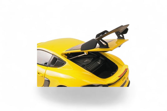 Porsche CAYMAN GT4 RS – 2024 -JAUNE AVEC PACK WEISSACH MINICHAMPS 1:18