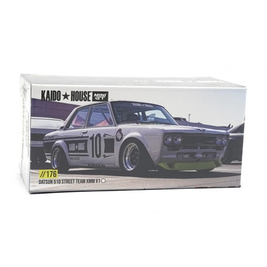 Chargez l&#39;image dans la visionneuse de la galerie, Datsun 510 STREET TEAM XMM V1 1969 Kaido*House MINI GT 1:64
