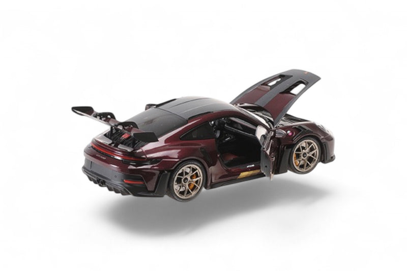Chargez l'image dans la visionneuse de la galerie, Porsche 911 (992) GT3RS 2023 VIOLET W JANTES OR MINICHAMPS 1:18
