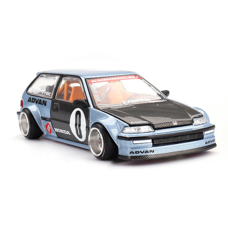 Laad de afbeelding in de Gallery-viewer, Honda CIVIC (EF) ROULETTE V1 1987 MINI GT 1:64
