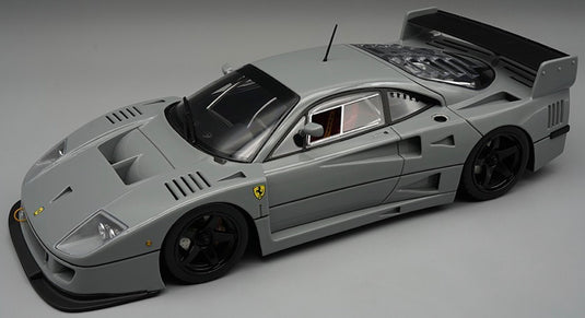 Ferrari F40 LM 1996 Press Version Gris avec jantes noires (ÉDITION LIMITÉE Nr.67/90 Avec base en cuir / Sans Case) TECNOMODEL 1:18