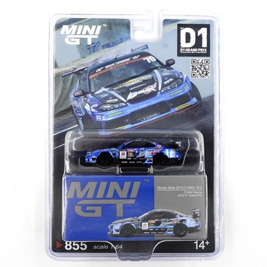 Laad de afbeelding in de Gallery-viewer, NISSAN SILVIA S15 D-MAX #70 D-MAX RACING 2023 D1 GRAND PRIX (BLISTER) MINI GT 1:64

