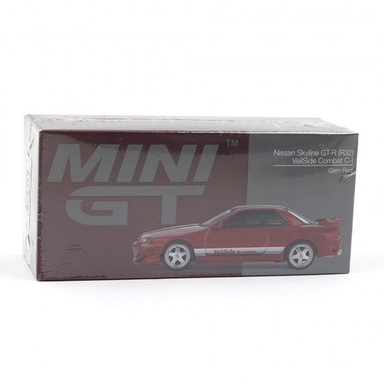 Laad de afbeelding in de Gallery-viewer, Nissan Skyline GT-R (R32) VeilSide Combat C-I Gem Rood (RHD) MINI GT 1:64
