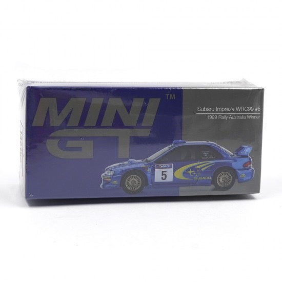 Laad de afbeelding in de Gallery-viewer, Subaru IMPREZA WRC99 RALLY AUSTRALIË WINNAAR #5 1999 (LHD) MINI GT 1:64
