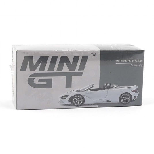 McLaren 750S SPIDER CIRRUS GRIJS 2024 (LHD) MINI GT 1:64