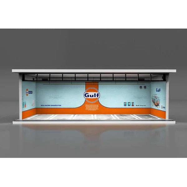 Chargez l'image dans la visionneuse de la galerie, Garage de stationnement - GULF avec lumière LED MOREART Diorama 1:64
