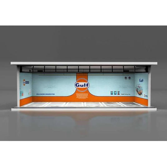 Garage de stationnement - GULF avec lumière LED MOREART Diorama 1:64