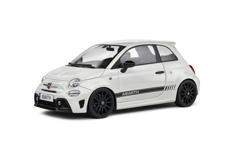 Chargez l&#39;image dans la visionneuse de la galerie, Fiat F595 ABARTH BLANC GLACÉ 2022 SOLIDE 1:18
