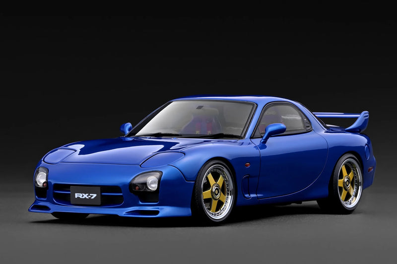 Laad de afbeelding in de Gallery-viewer, MAZDA RX-7 (FD3S) BLAUW IGNITION MODEL 1:18

