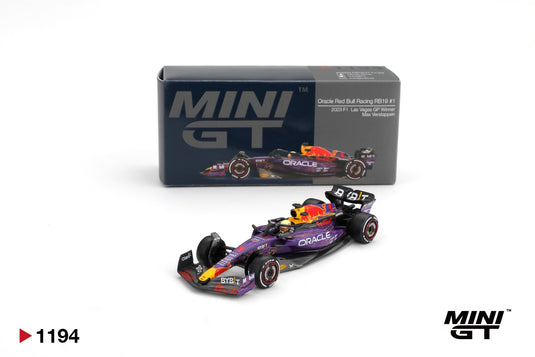 RED BULL RACING RB19 n°1 MAX VERSTAPPEN VAINQUEUR DU GRAND PRIX DE LAS VEGAS 2023 MINI GT 1:64