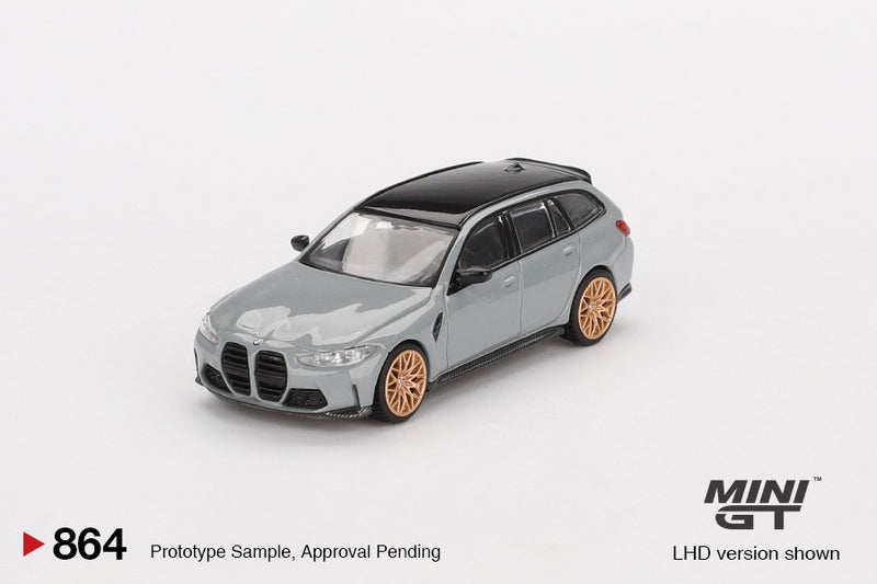Laad de afbeelding in de Gallery-viewer, Bmw M3 TOURING (G81) COMPETITION BROOKLYN GRIJS 2024 (LHD) MINI GT 1:64
