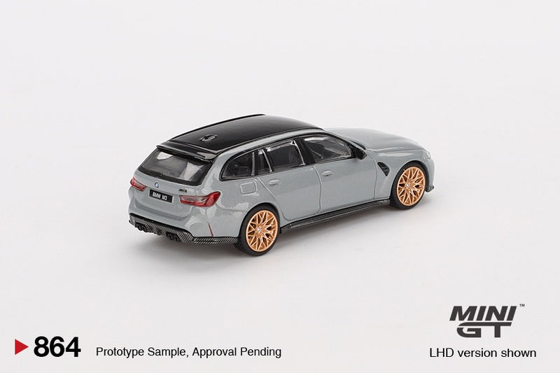 Laad de afbeelding in de Gallery-viewer, Bmw M3 TOURING (G81) COMPETITION BROOKLYN GRIJS 2024 (LHD) MINI GT 1:64
