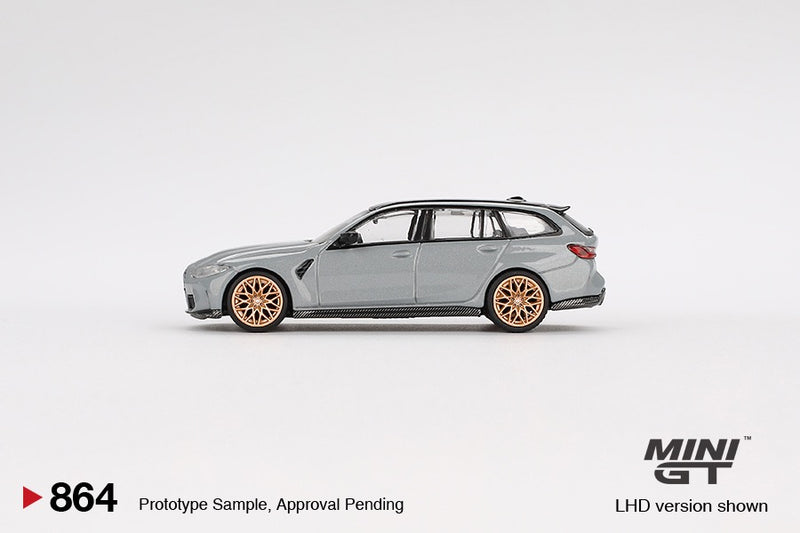 Laad de afbeelding in de Gallery-viewer, Bmw M3 TOURING (G81) COMPETITION BROOKLYN GRIJS 2024 (LHD) MINI GT 1:64
